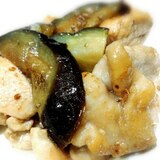 ビールにも合う！鶏肉と茄子のシンプル炒め